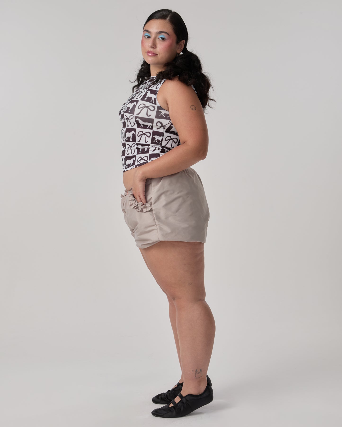 SHORTS BALONÊ CELINE AREIA