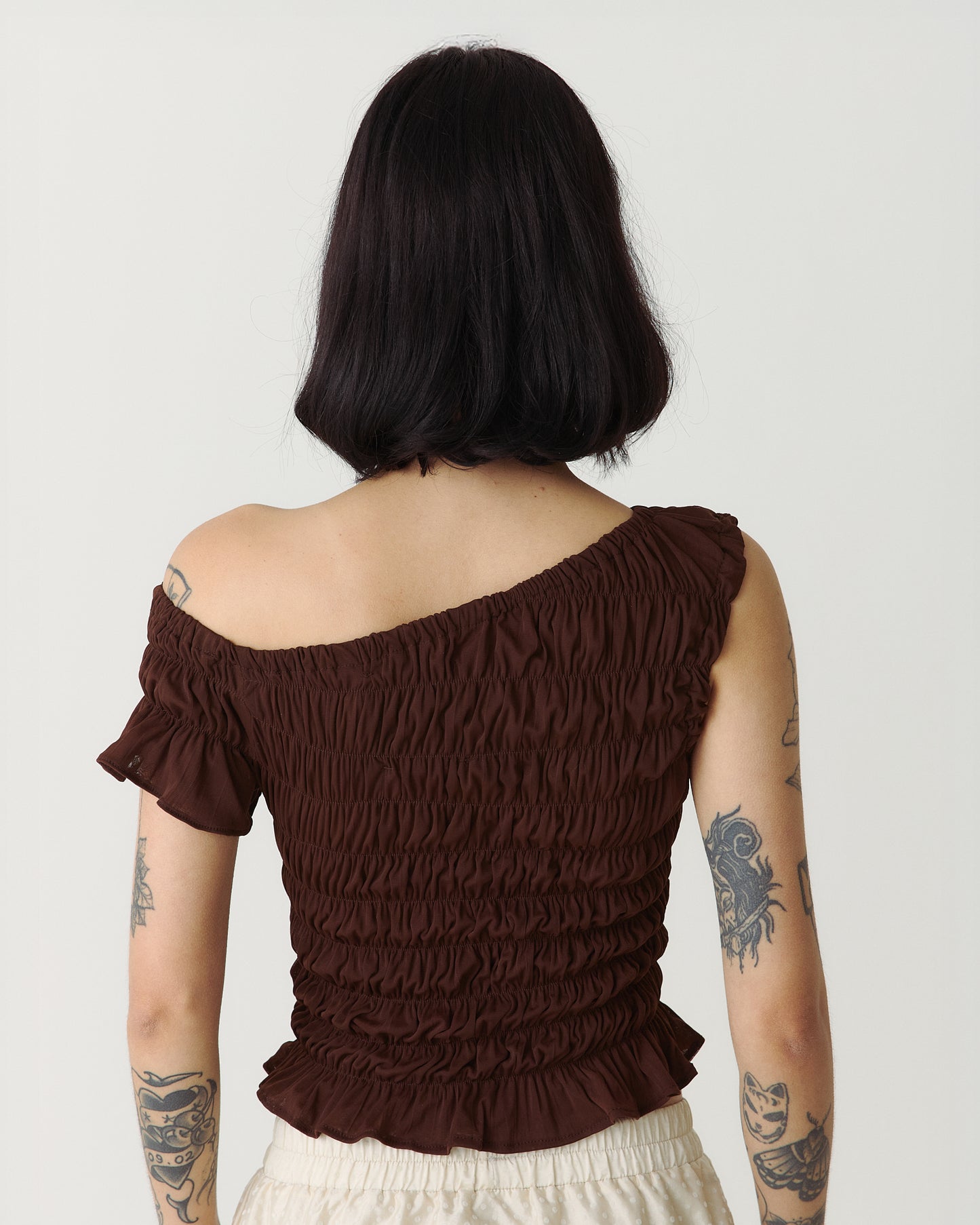 Top Cleo marrom