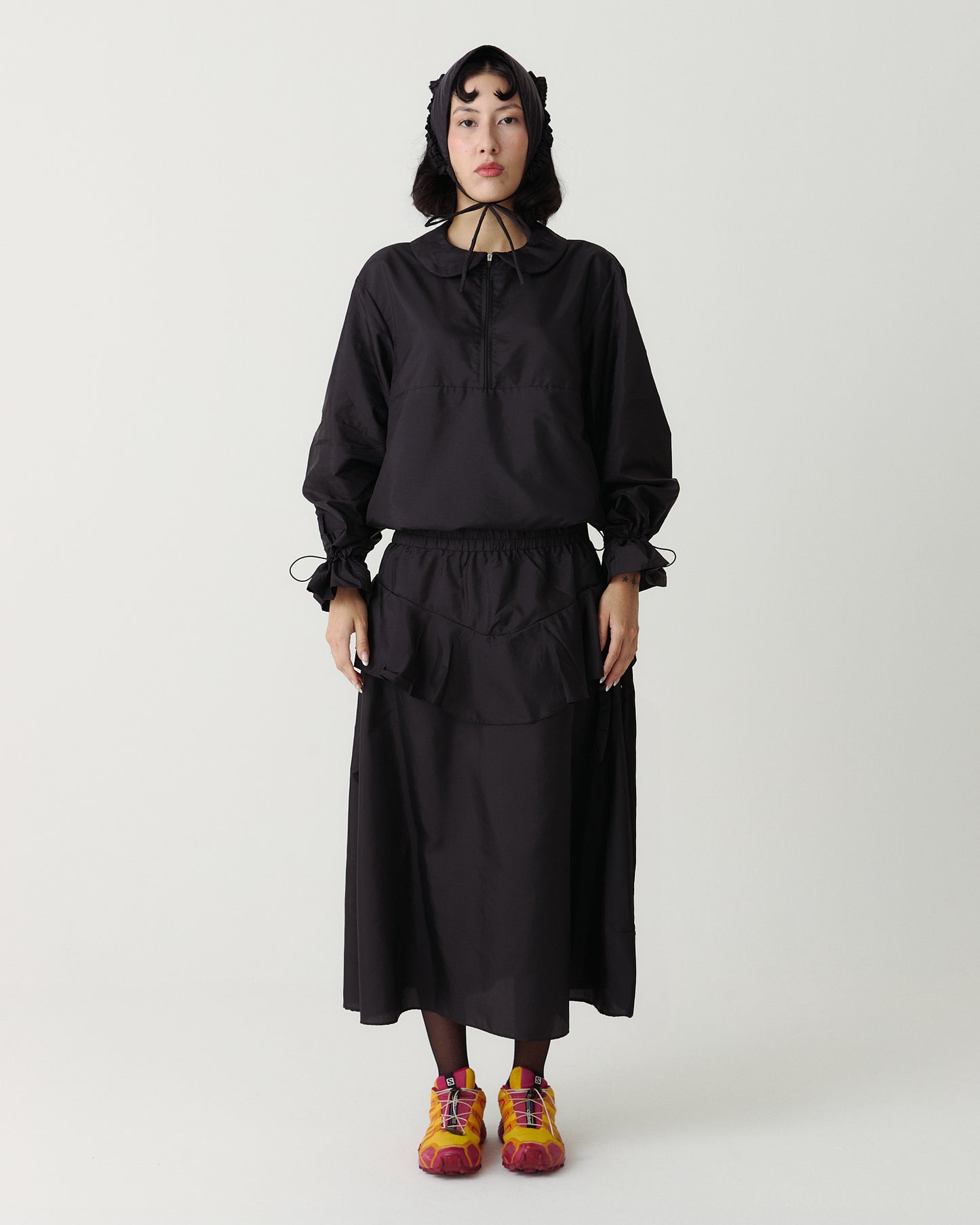 Saia midi Charlotte preto