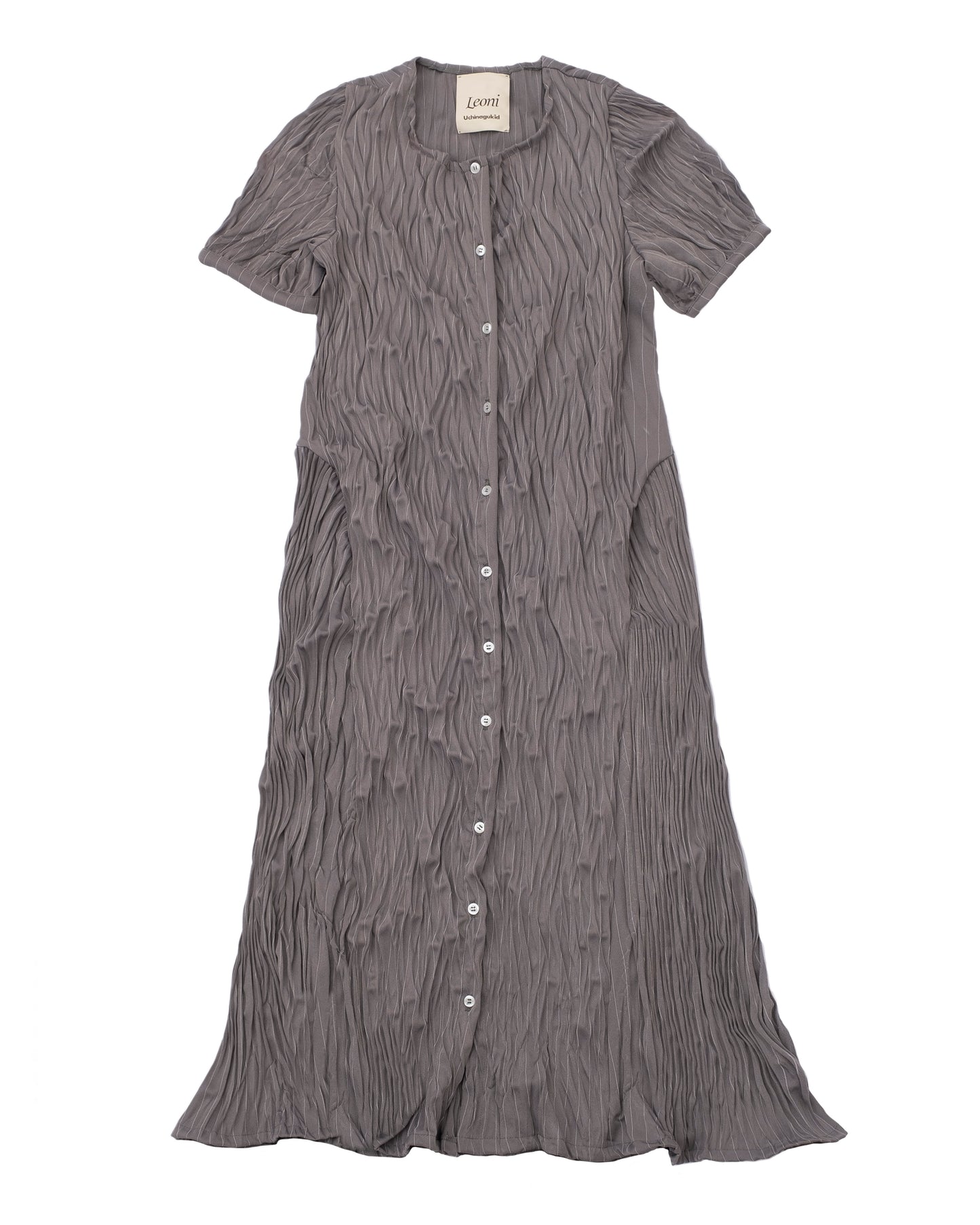 VESTIDO NERVURA CINZA