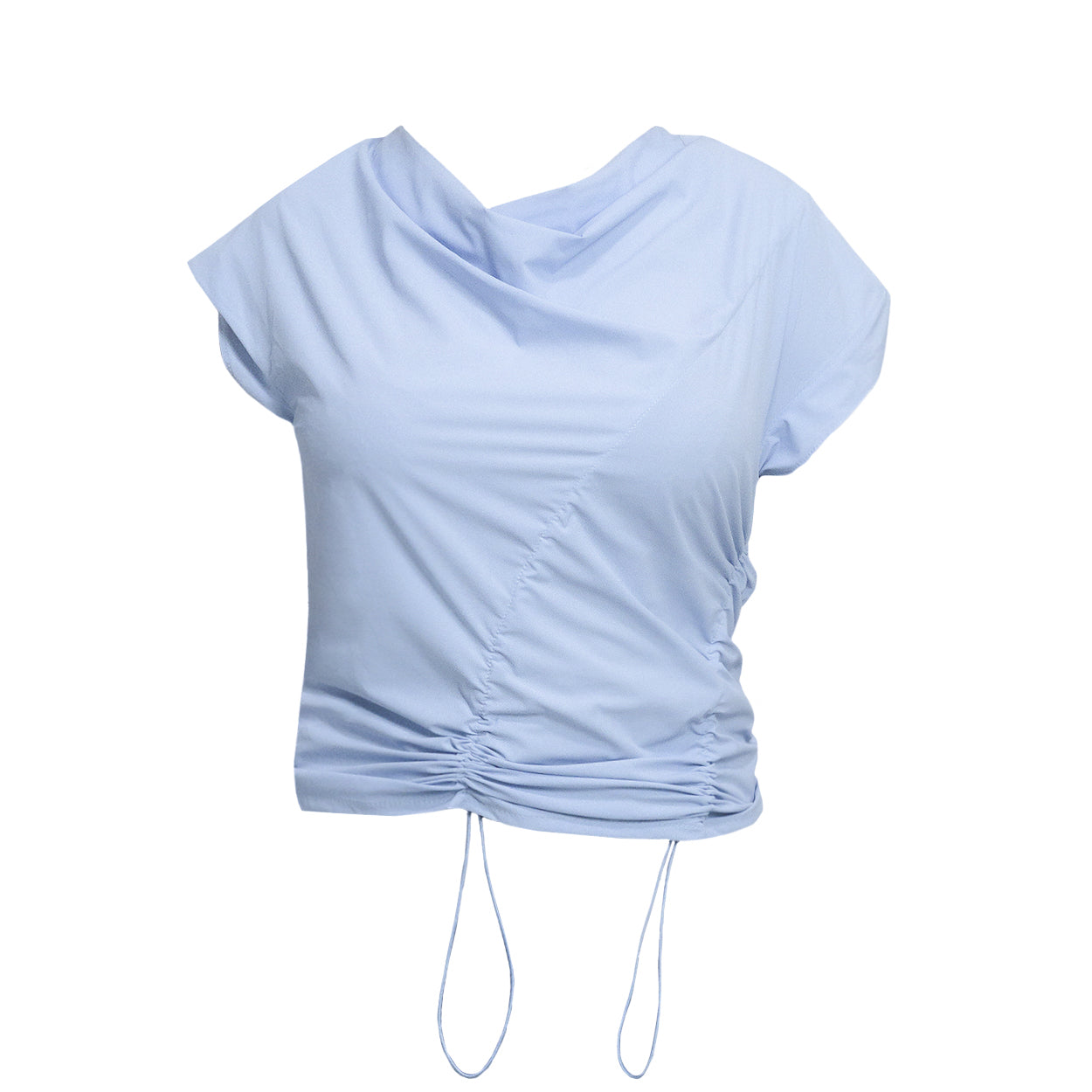 TOP SATINE AZUL