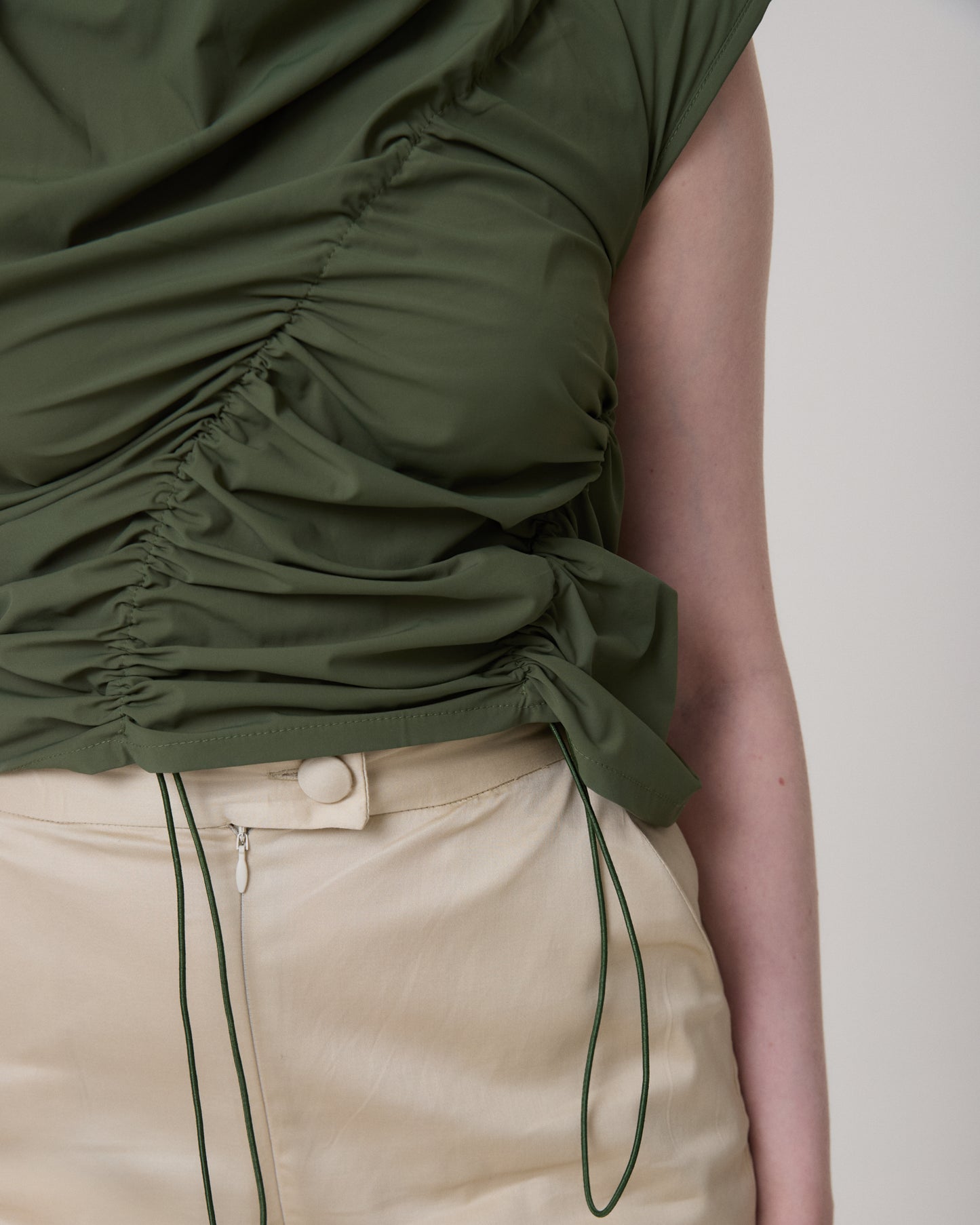 TOP SATINE VERDE
