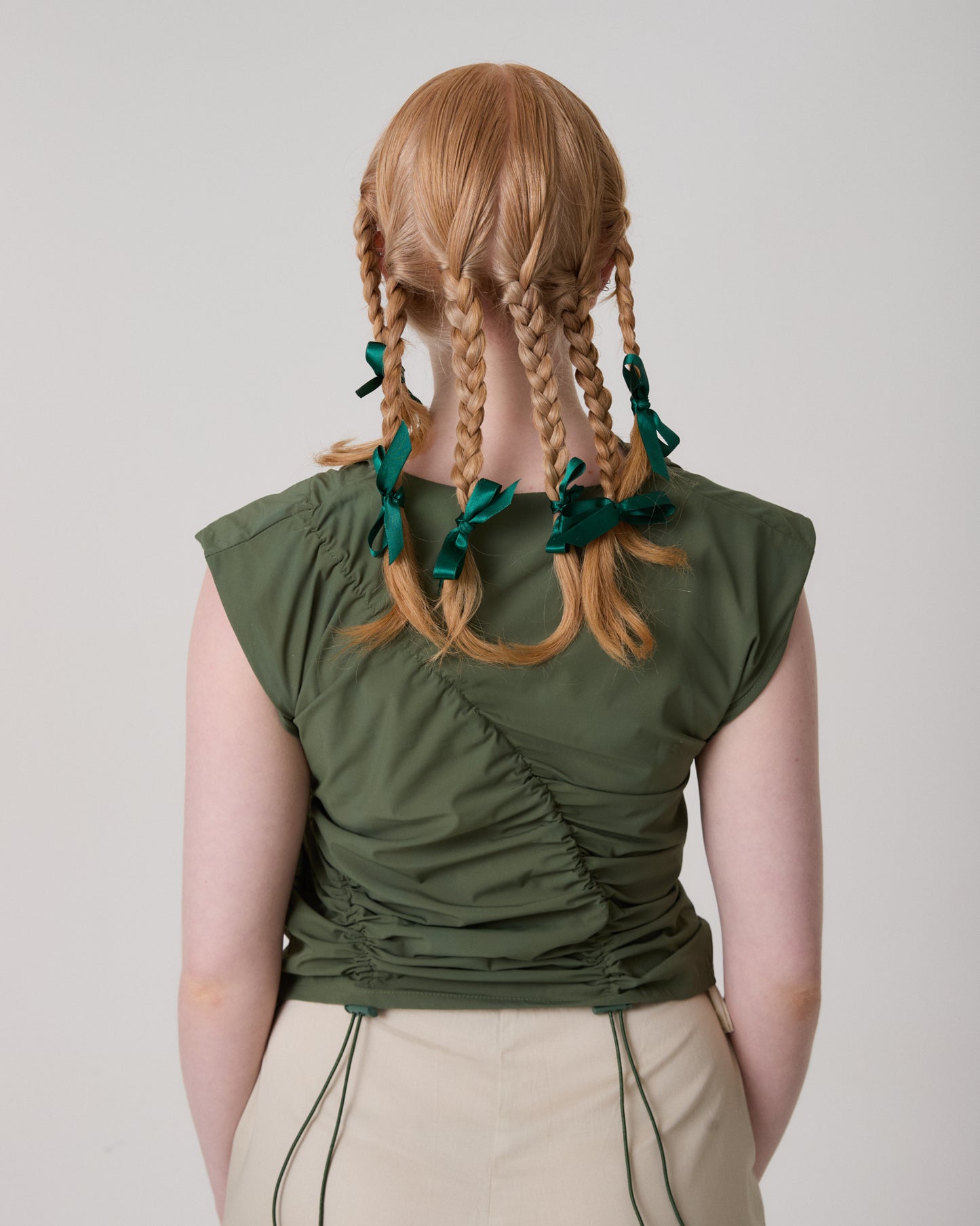 TOP SATINE VERDE