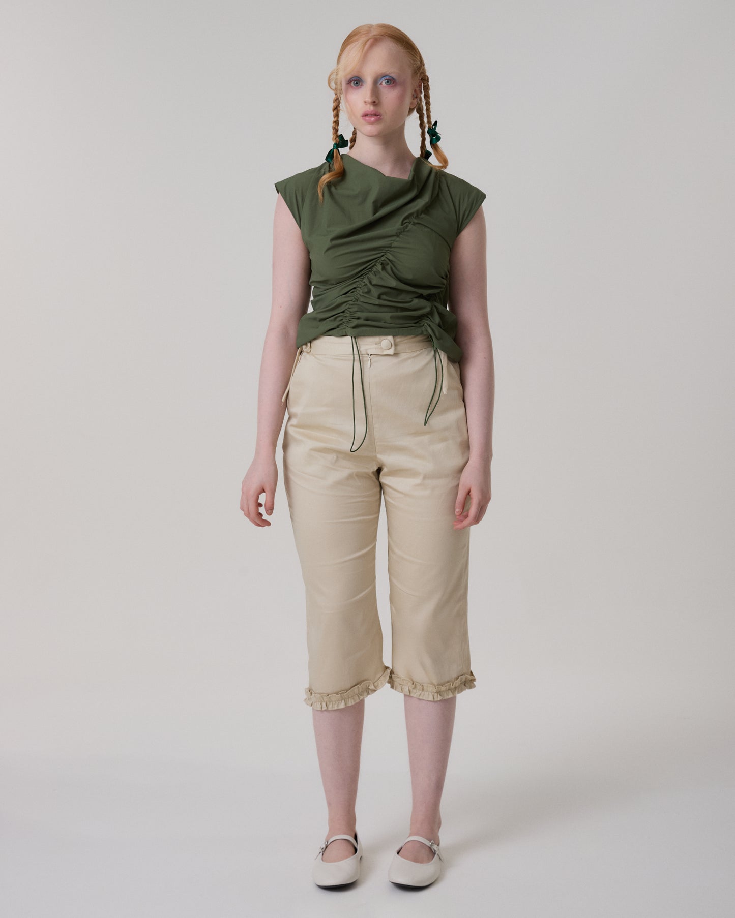 TOP SATINE VERDE