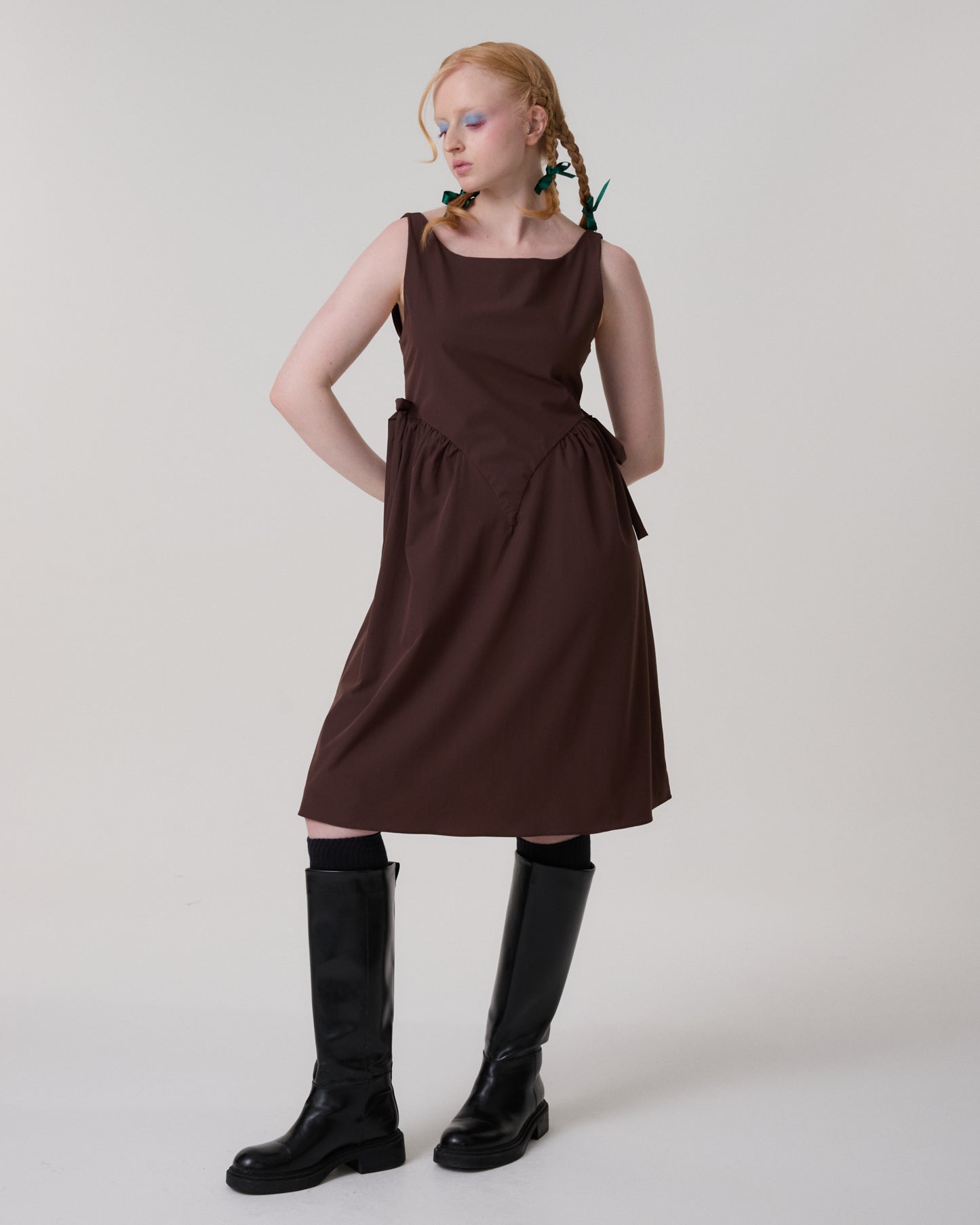 VESTIDO SALLY MARROM