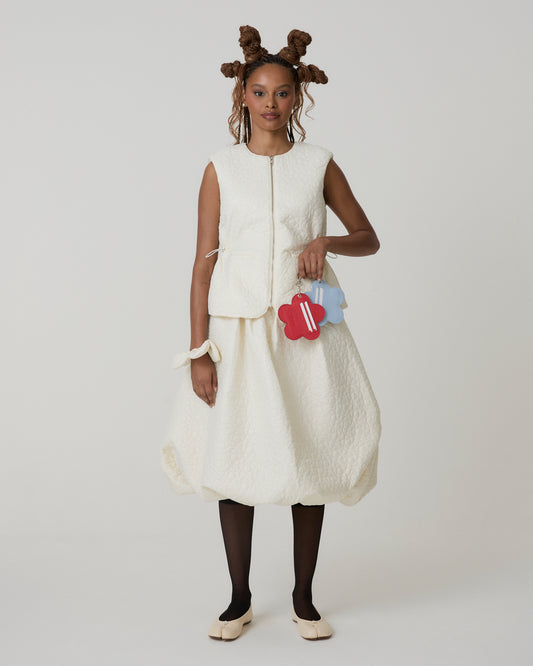 Colete Puffer Esmé off white