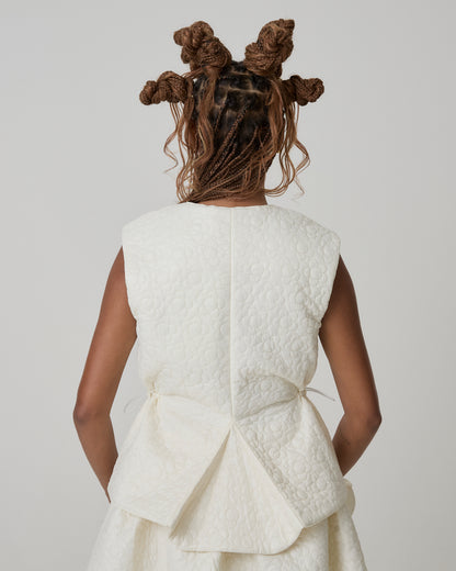 Colete Puffer Esmé off white