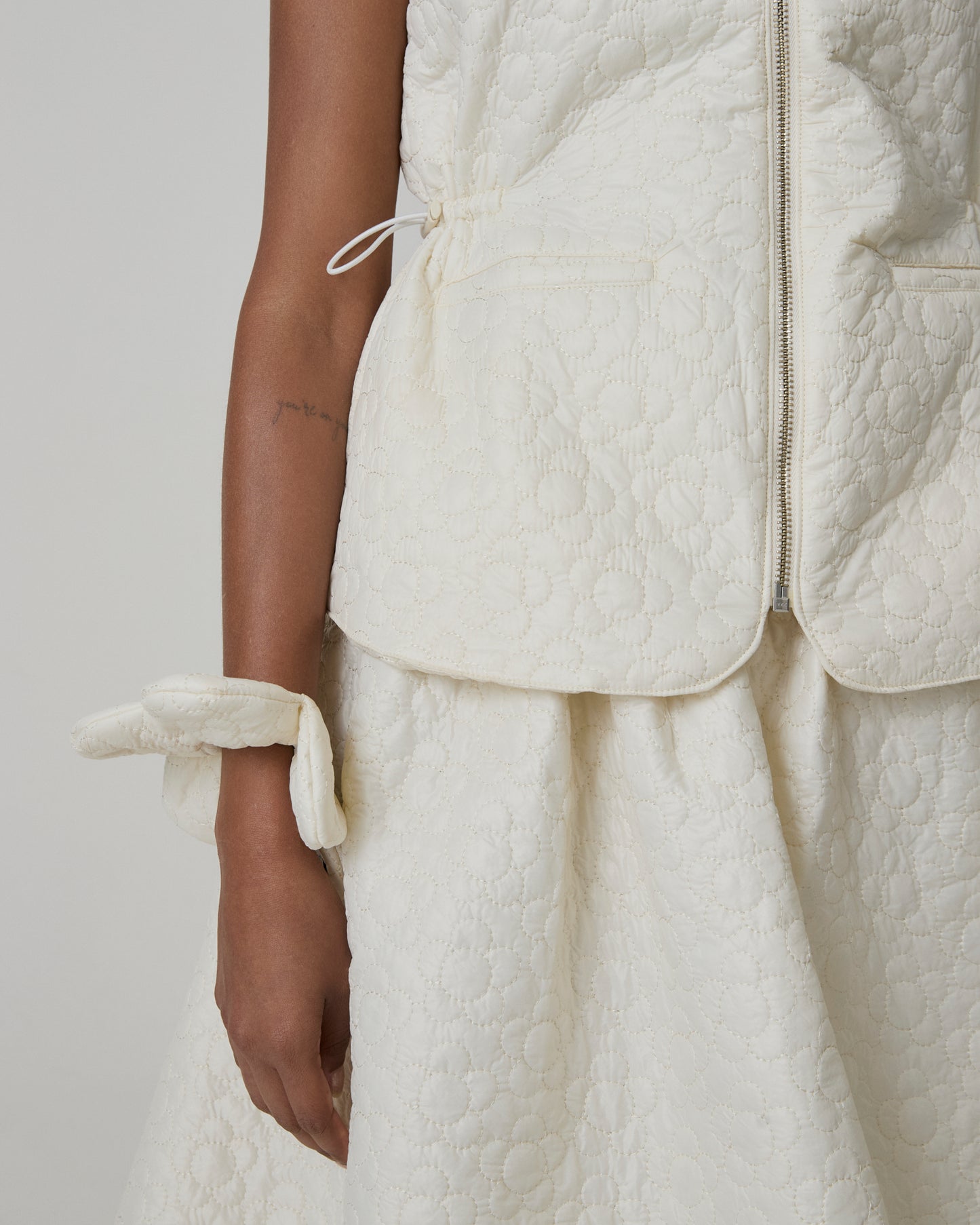 Colete Puffer Esmé off white