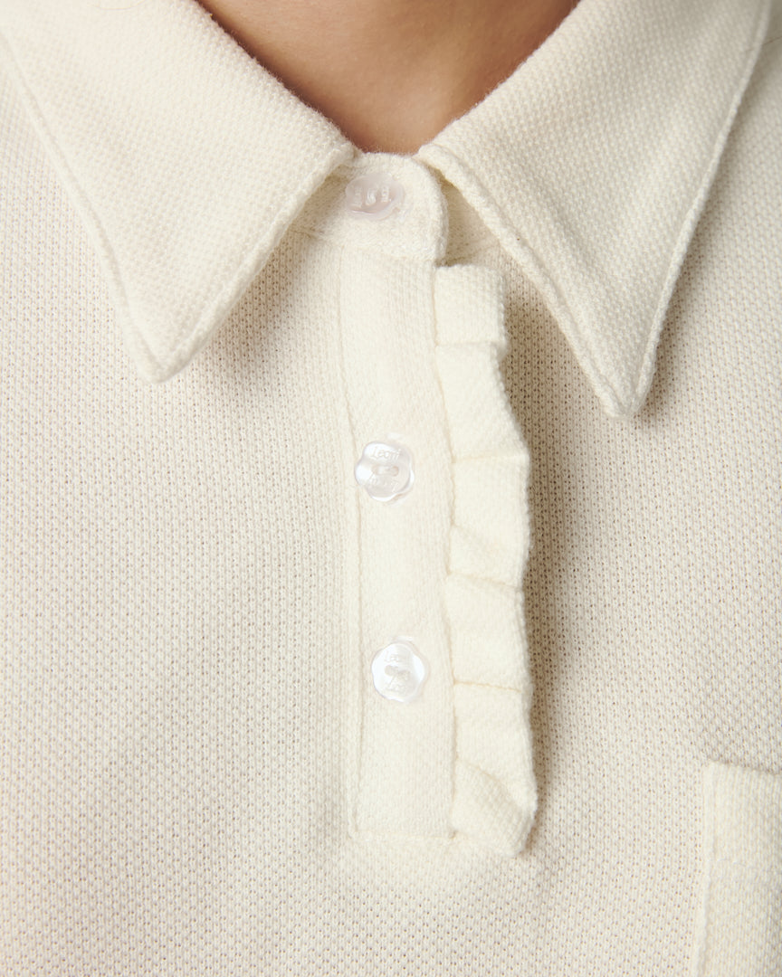 Polo Leoni manga longa off-white