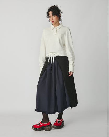 Polo Leoni manga longa off-white