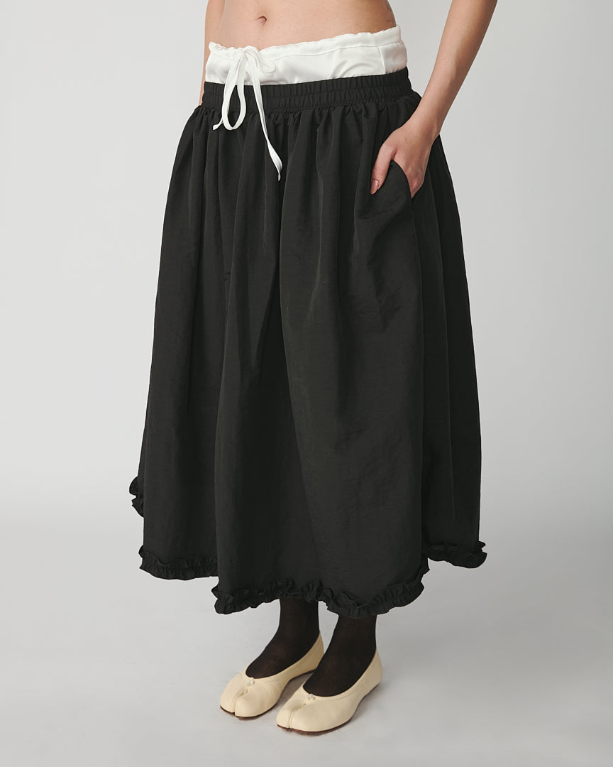 Saia Midi Molly preto