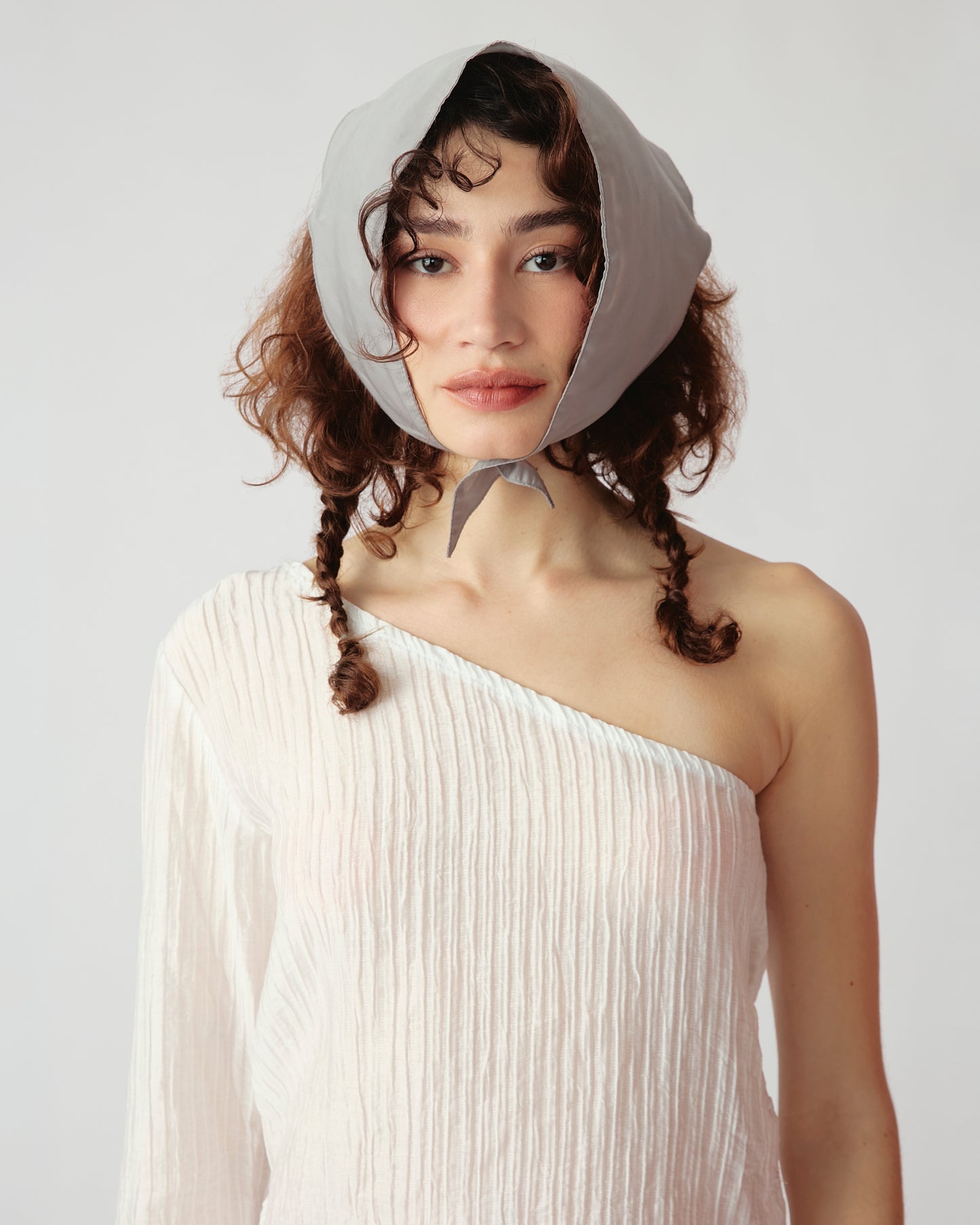Bandana Tule Cinza