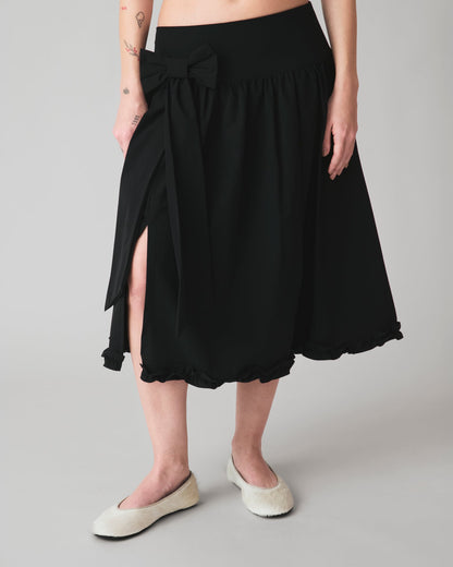 Saia Midi Bell Preto — frente