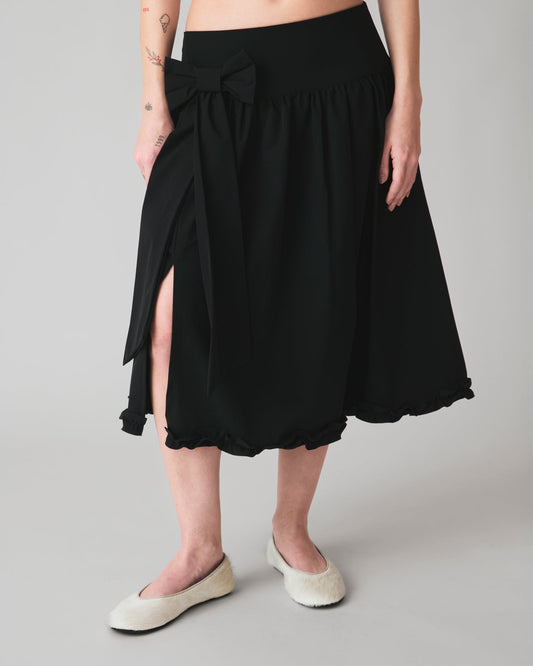 Saia Midi Bell Preto — frente