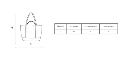 Bolsa Leoni off-white/azul