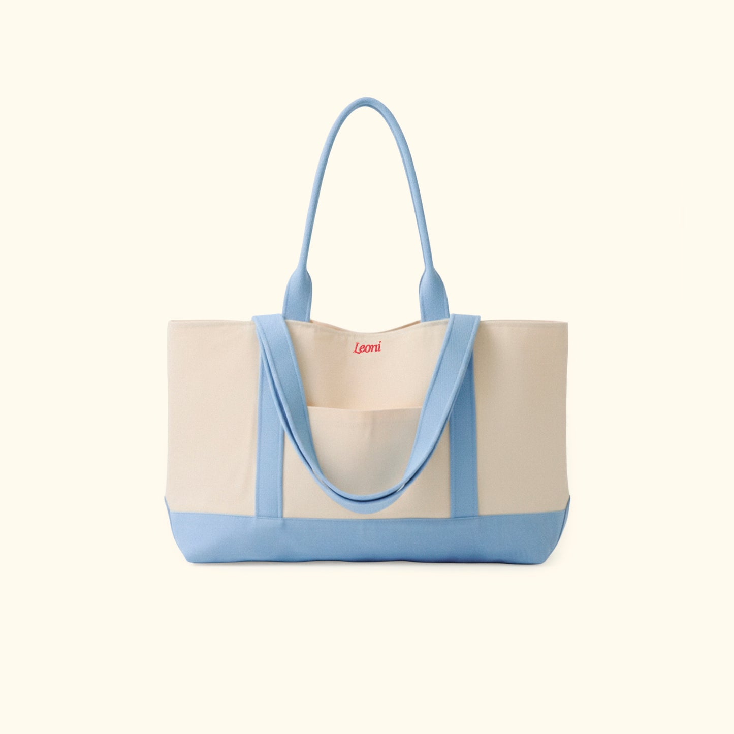 Bolsa Leoni off-white/azul