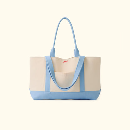 Bolsa Leoni off-white/azul
