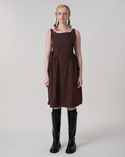 VESTIDO SALLY MARROM