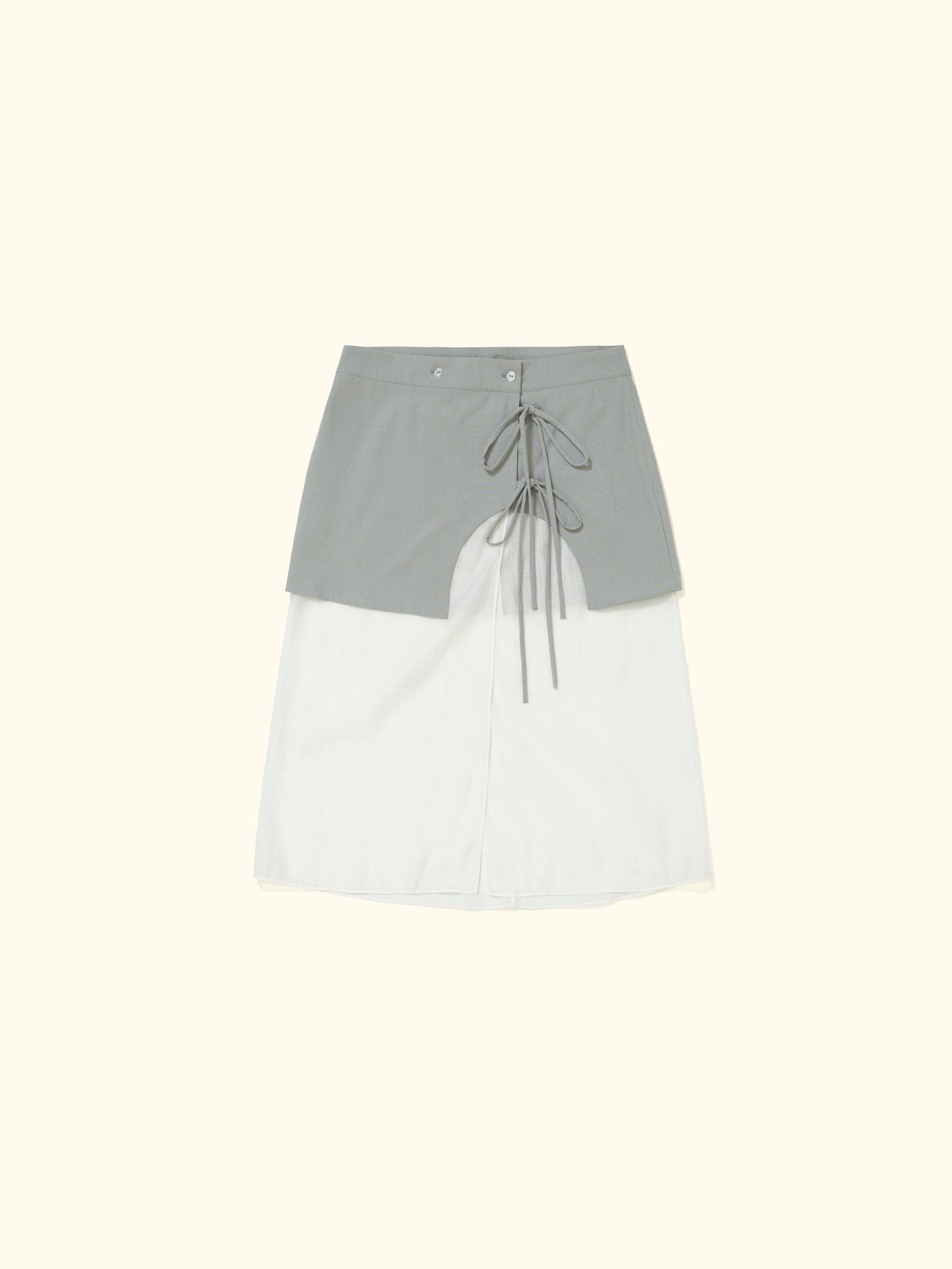 Saia Midi Carolyn Cinza