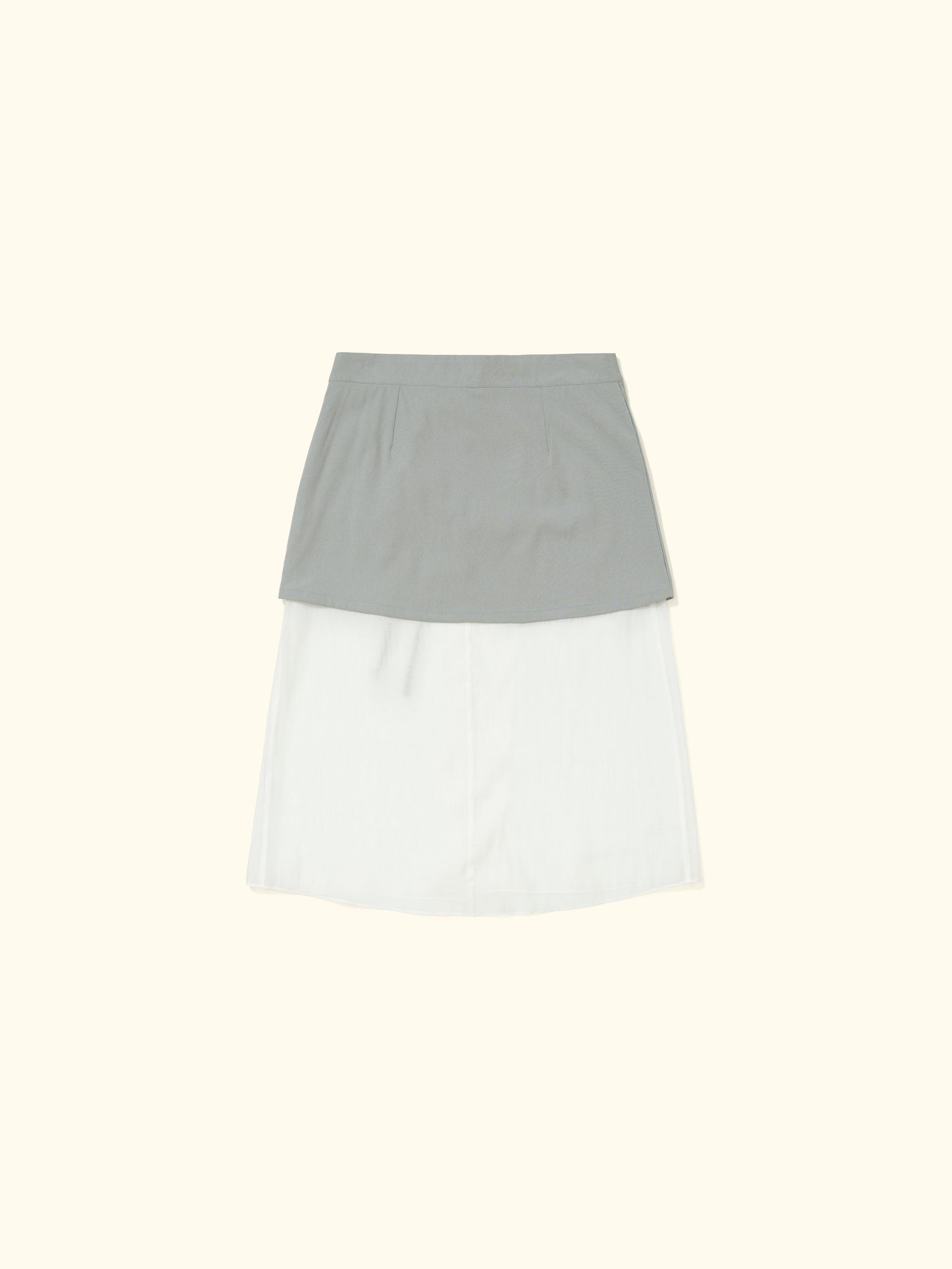 Saia Midi Carolyn Cinza